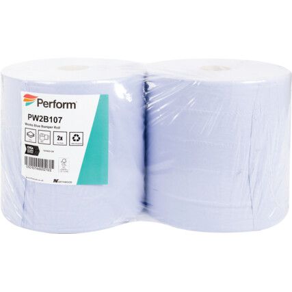 Centrefeed Blue Roll, 2 Ply, 1 Roll