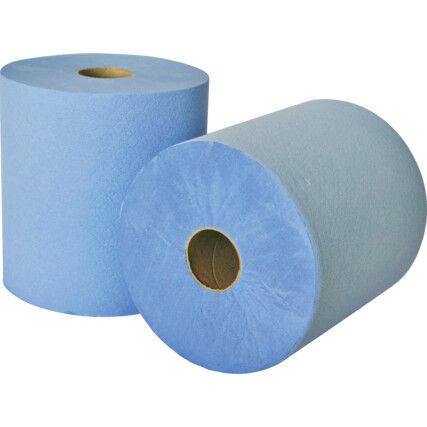 Centrefeed Blue Roll, 2 Ply, 6 Rolls