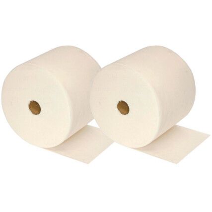 Industrial Wiper, White, 2 Ply, 2 Rolls per Case, 360m per Roll
