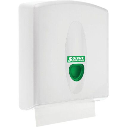 White Folded Hand Towel Dispenser