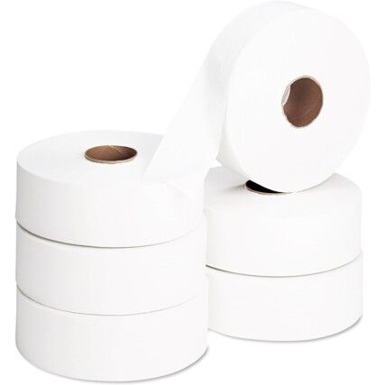 Jumbo 2-Ply Toilet Rolls 90mmx400m (Pack of 6)