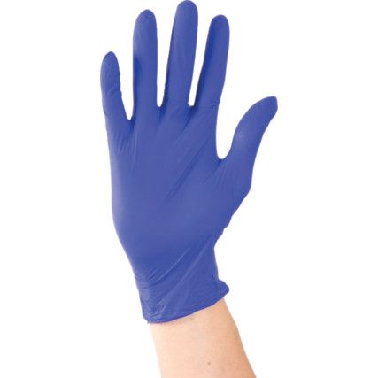 Sonic 100 Disposable Gloves, Blue, Nitrile, 2.2mil Thickness, Powder Free, Size S, Pack of 100