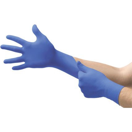 Edge 82-133 Disposable Gloves, Cobalt Blue, Nitrile, 2.5mil Thickness, Powder Free, Size 10, Pack of 250