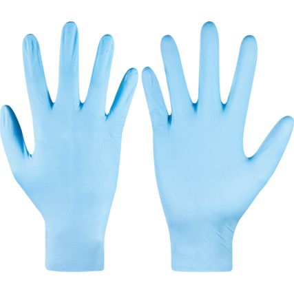 Utah Disposable Gloves, Blue, Nitrile, 4mil Thickness, Powder Free, Size 11, Pack of 100