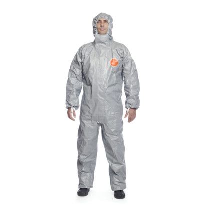 Labo, Chemical Protective Coveralls, Disposable, Type 5/6, White, Tyvek® 500, Zipper Closure, Chest 44-46", L