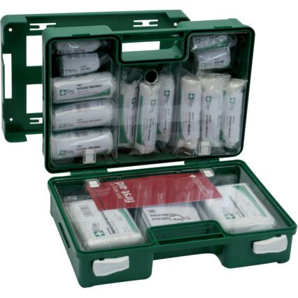 BS8599-1:2019 Compliant Deluxe Large First Aid Kit - c/w Bracket