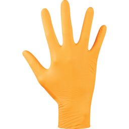 Disposable Grip Gloves, Orange Nitrile, Pack of 100 thumbnail-1