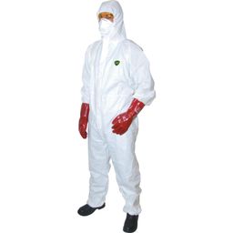 Guard Master+ Disposable Hooded Coveralls, White thumbnail-0